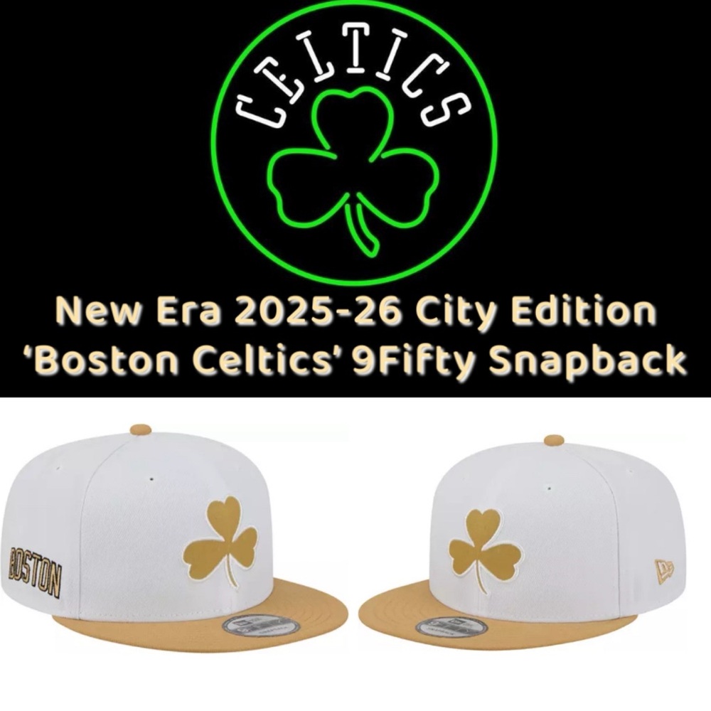New Era - (2025-26) City Edition ‘Boston Celtics’ 9Fifty Snapback Hat: NWT🏀